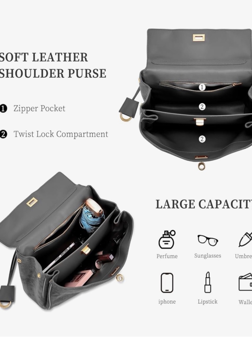 Most Wanted ! Just like the Balenciaga Rodeo. Grey Suede. Brand new “It Bag”. - Picture 6 of 10